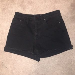 Black madewell jean shorts